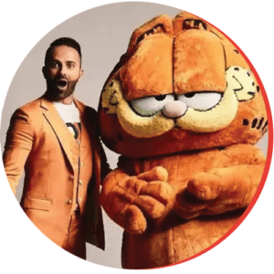 Nathen Mazri and Garfield headshot